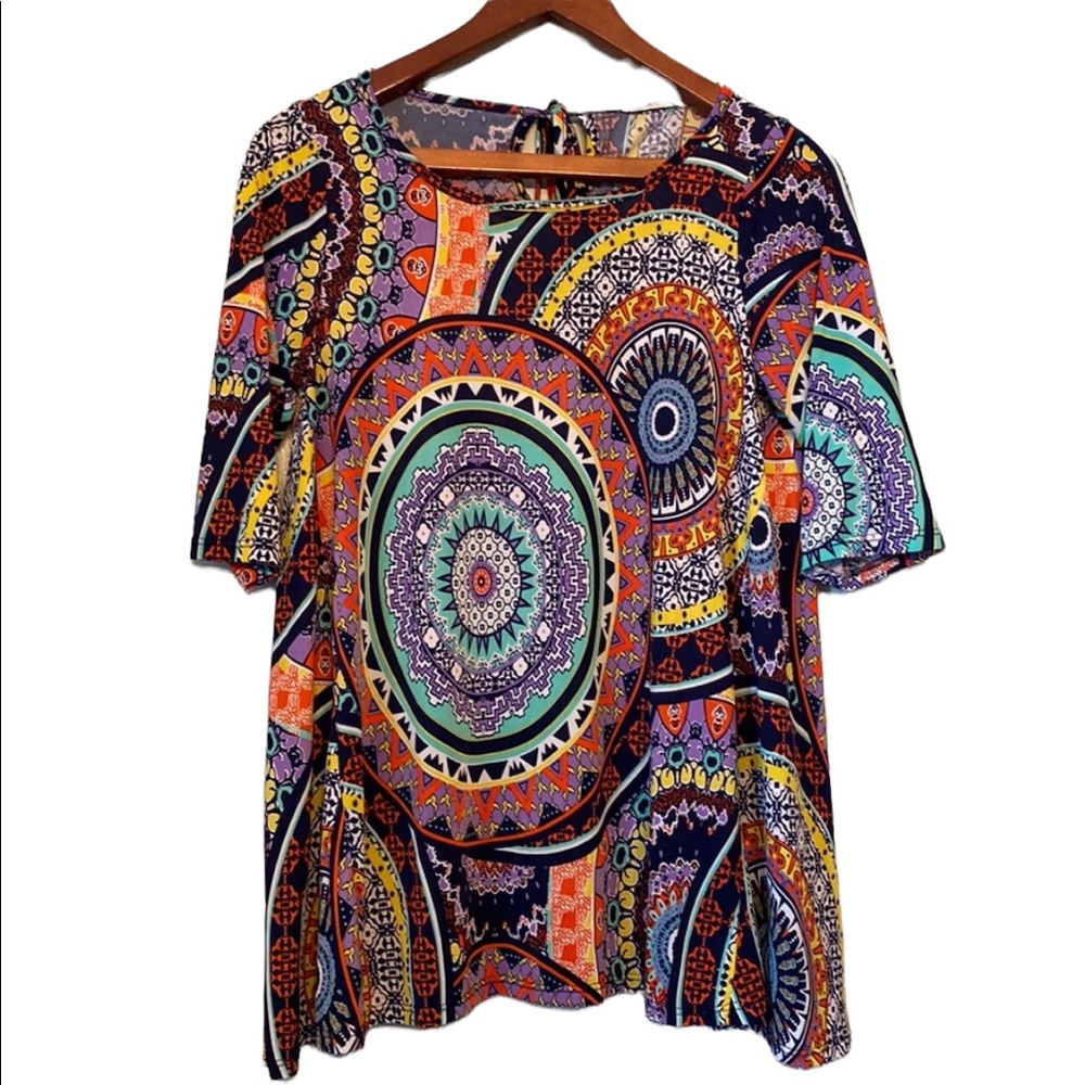 Newbury Kustom Colorful Mid Sleeve Top
